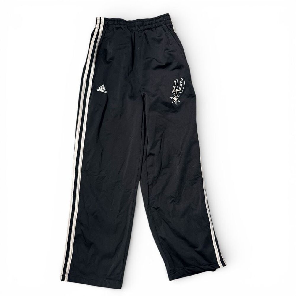 Youth Boy NBA Adidas San Antonio Spurs Embroidered Basketball Pants - Sz M 10/12